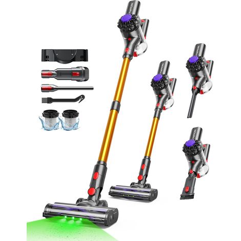 Aspirateur sans fil 40KPa avec batterie, Aspirateur sans fil avec batterie amovible, jusqu'à 40 minutes d'autonomie, Aspirateur sans fil 8 en 1 pour poils d'animaux pour sols en bois dur et (1/5)