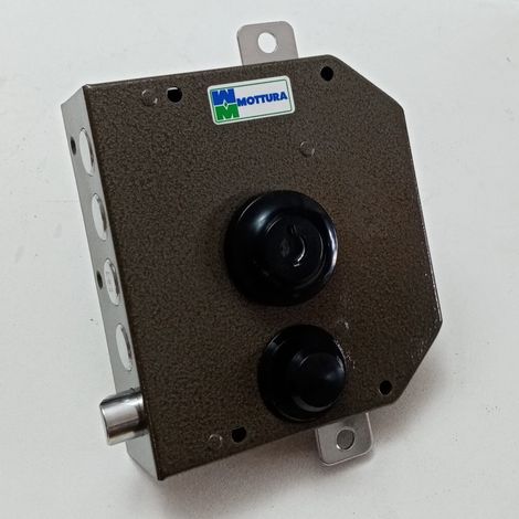 Mottura serratura ad applicare sinistra da 60mm con scrocco per porte legno e ferro (1/5)