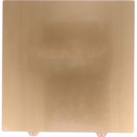 Doppelseitige, glatt strukturierte PEI-Stahlplatte für JanusBPS, mit Aufkleber, goldfarben, 310 x 310 mm (1/5)