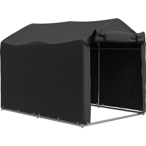 Carpa para garaje impermeable con puerta 220 x 157 x 165 cm negra HOMVRA (1/5)