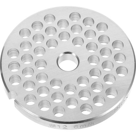 Grille Hachoir Couteau de Coupe Rond N 12 en Acier Inoxydable et Platine Inox pour Hachoir à Viande Robuste pour Usage Commercial et Domestique