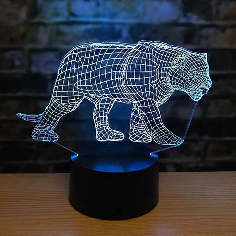 Veilleuse 3D LED, petite lampe de table, motif 12 signes du zodiaque : Rat, Bœuf, Tigre, Lapin, Dragon, Serpent, Cheval, Mouton, Singe, Coq, Chien, Cochon.
