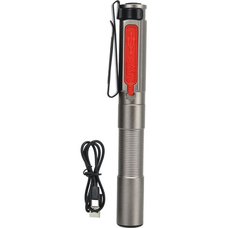 Wasserdichte LED-Taschenlampe, wiederaufladbar über USB-C, Mini-Taschenlampe für beengte Räume, Inspektionen und medizinische Anwendungen. (1/5)