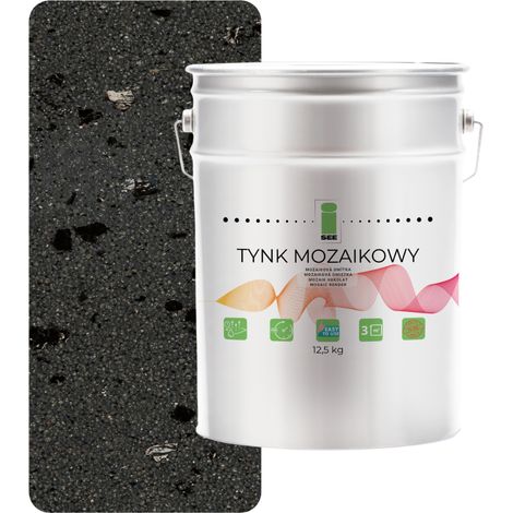 INTONACO MOSAICO CON RESINA MICA-GRAFITE CLASSE 1 MOSAICO 12,5 Kg ANTIGELO (1/5)