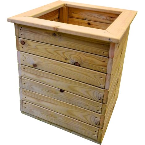 Deluxe Square Planter - Timber - L50 x W50 x H53 cm - Fully Assembled