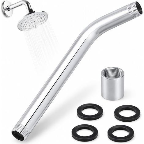 Extension De Bras De Douche En Acier Inoxydable, Bras D’Extension De Pommeau Réglable Angle 45°, Shower Head Extension Arm G1/2 Universel, Braccio Di Prolunga Per Soffione Doccia Mural Salle De Bain (1/5)