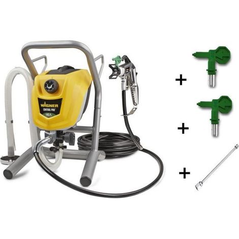 Wagner – Pistolet à peinture Airless HEA Control Pro 250M – Technologie High Efficiency Airless – 2 buses Pro – Rallonge pour grands projets