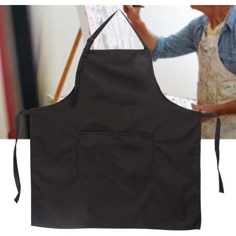 Tablier de Peinture Adulte Imperméable sans Manches pour Loisirs Créatifs et Cuisine (Noir) (1/5)
