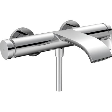 Hansgrohe – Mitigeur de douche Vivenis 75420000 – Bec cascade en inox – Limiteur de température réglable – Jet large WaterfallStream