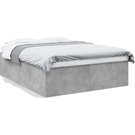 Maison Exclusive - Bettgestell Betongrau 150x200 cm Holzwerkstoff (1/5)