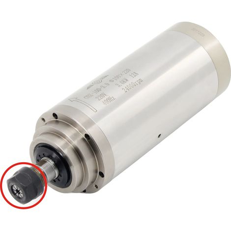 Motor de husillo CNC, 3 kW de potencia, refrigerado por agua, solo un husillo. (1/2)