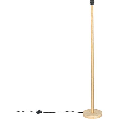 QAZQA Lampada da terra mels - rustico - Legno - Legno - Tondo Max. 1 x Watt