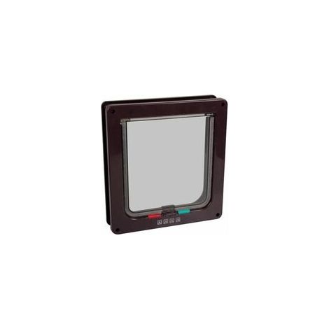 EASYCOMFORT Porte pour chat à 4 voies - Couleur brune (1/2)