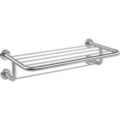 Rack porte serviettes - Matériau : Inox - Profondeur : 285 mm - Hauteur : 154 mm - Largeur : 570 mm - Platine : Ø 52 mm - Décor : Brossé - ITAR