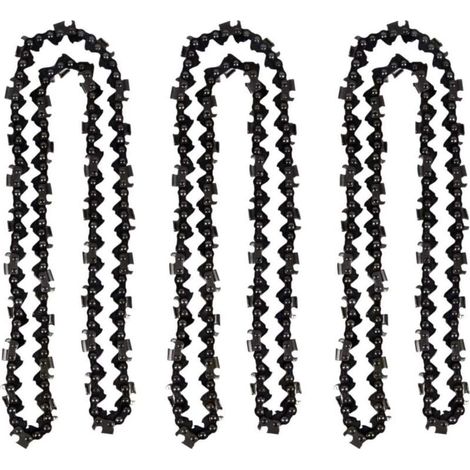 Lot de 3 Chaîne de tronçonneuse de 50 cm 0.325" 1,5 mm 76 maillons d'entraînement - compatible avec Timberpro 62CC, Hyundai et autres (1/4)