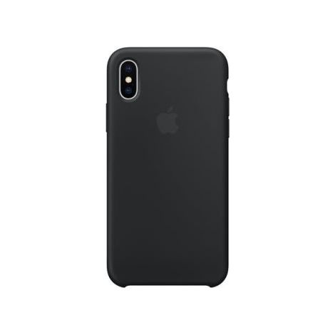 Coque iPhone XS - Silicone Liquide Souple - Bordures Surélevées Anti-chocs - Compatible Charge Sans Fil - Noir - 1 Pièce (1/5)