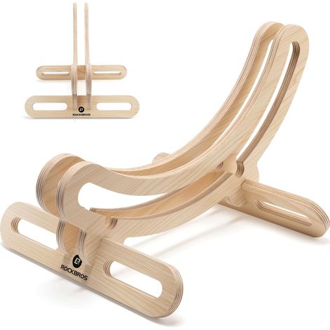 Porte-Vélos, Râtelier Vélo, Support Vélo Sol, Support de Stationnement en Bois pour Vélo de Route de 23C à 30C, 700C, Idéal pour Garage, Maison ou Magasin de Vélos (1/5)