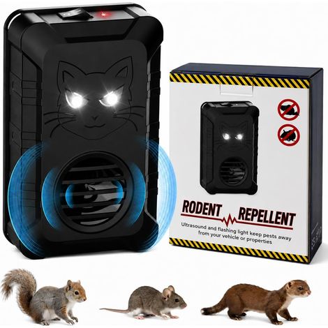 Répulsif Ultrasons Voiture Anti Fouine Martre mit LED (1/5)