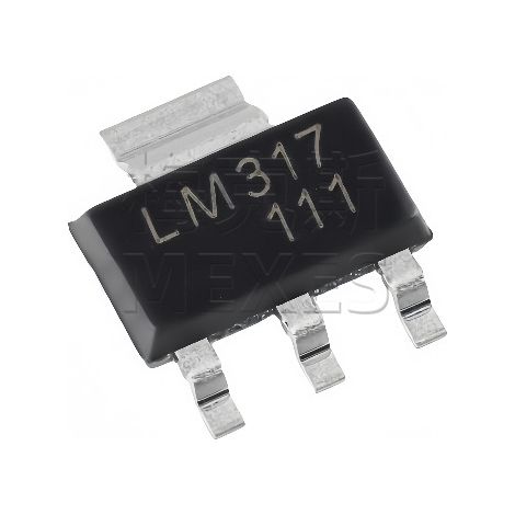 Changdian/Changjing LM317 SOT-223 40V 1.5A Three-terminal positive voltage regulator integrated circuit (5 pieces)