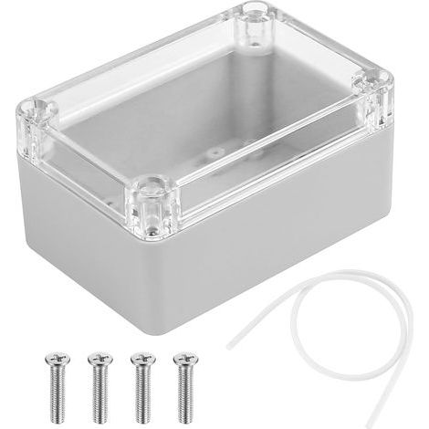 IP65 Waterproof ABS Enclosure, Transparent Cover, Electrical Connections, 100x68x50mm, Indoor/Outdoor (1/5)