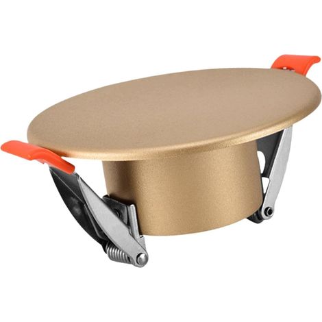 Ceiling Hole Cover Plate with Buckle, Round Downlight Hole Cap DIY Lightweight Recessed Light Trim Strip, Downlight Hole Trim Strip for Home Office, 50 to 85mm Hole, Gold