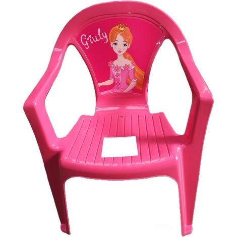 sedia di plastica rosa