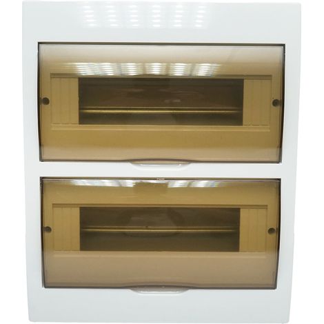 Pannello portafusibili applicato 2 file, 24 moduli 330x270x100mm IP40 (1/5)