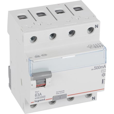 Interruttore differenziale P304 4P 63A 500MA AC TX3