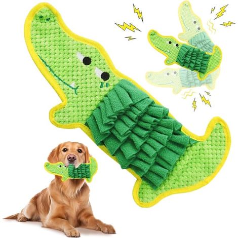 Jouet interactif pour chien qui mange lentement, jouet à renifler en forme de dessin animé, jouet à mâcher en polaire douce avec papier bruissant pour soulager le stress et l'ennui, une friandise amus (1/5)