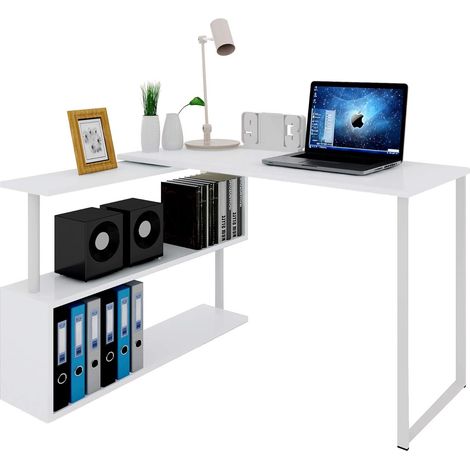 WOLTU Scrivania per Computer Tavolo tazione di Lavoro Studio Ufficio Bianco