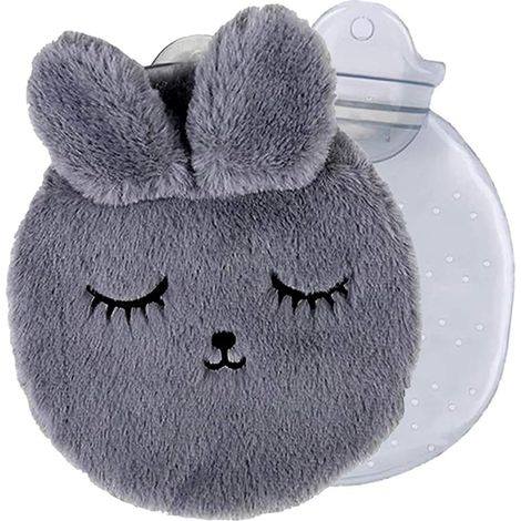 Bouillotte thermos avec couvercle, chauffe-mains pour enfants et adultes gris foncé (1/2)