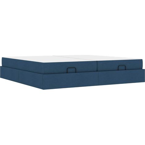 Maison Exclusive - Struttura letto con materasso con materasso 2 pcs Blu Tessuto (1/5)