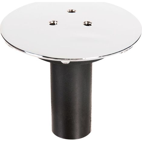 Valentin – Grille de bonde de douche chromée Ø 90 mm – Tube garde d'eau inclus – Pour tasse à collerette Ø 50 mm – Vendu à l'unité