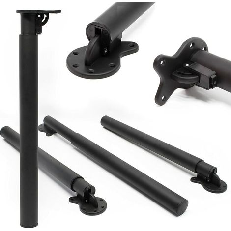 1x pied de table noir réglable en hauteur 70-110cm (1/4)