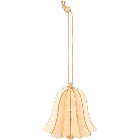 Campana in legno sdn 3d oro 9cm - Feeric lights & christmas