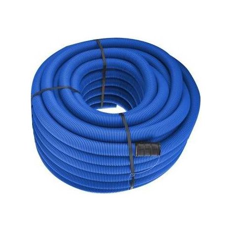 50 x TUBO POLIETILENE CORRUGATO DOPPIA PARETE BLU Misura: Diam. 63