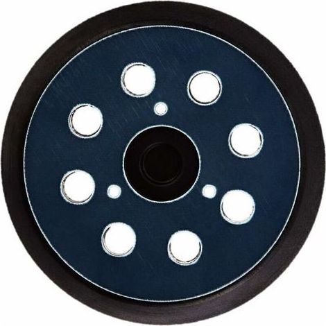 Plateau et patin de ponçage Lot de 2 patins abrasifs pour ponceuse orbitale 8 trous 125 mm Compatible avec Makita M9204 BO5030 BO5031 DBO180Z BO8041 DBO180RMJ BO5041 BO5010 BO50111 BO5012. (1/2)