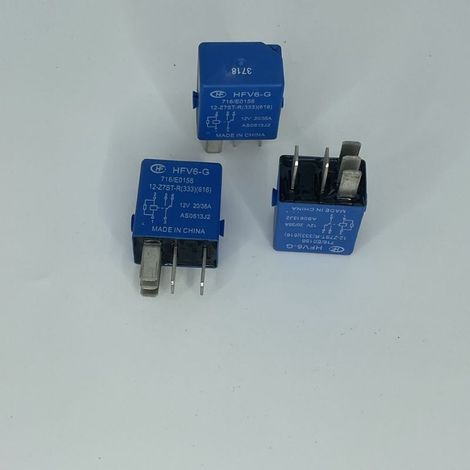 Relais automobile 5 broches, modèle HFV6-G12-Z7ST-R, référence 716/0156, fixation standard, pièces détachées pour véhicules, adapté pour installations électriques automobiles