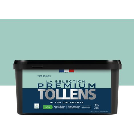Tollens - Peinture intérieure couleurs - La Sélection Premium Satin - Ultra Couvrante - Vert Opaline 2,5 L - 30m²