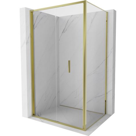 Mexen Exo faltbare Duschkabine 120 x 70 cm, transparent, gold - 816-120-070-50-00