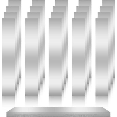 Assortiment de 20 cales en acier inoxydable 30425,4 mm x 152,2 mm10 tailles différentes pour le nivellement et le remplissage. (1/5)