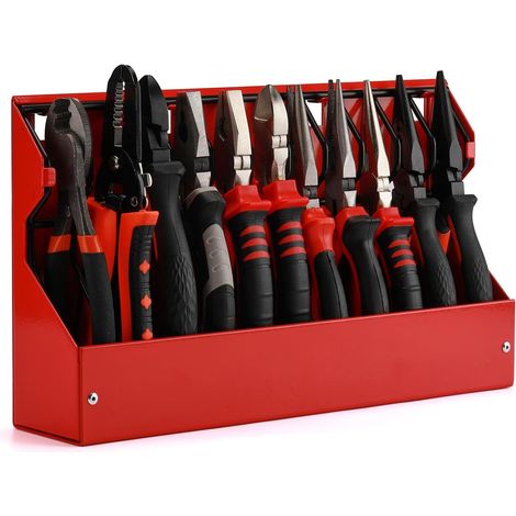 Support de rangement pour pinces à 11 fentes pour pinces standard et larges, tout en acier, tient dans un tiroir de boîte à outils, une commode, un panneau perforé, une fonction d'inclinaison (1/5)