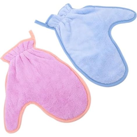 Lot de 2 gants de bain absorbants à séchage rapide pour chats et chiens, pour nettoyer et sécher leur pelage. (1/5)