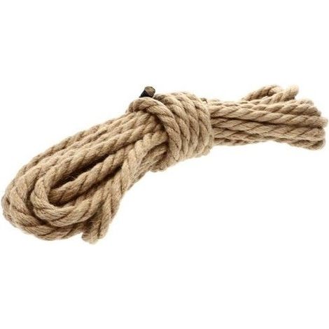 Corde de chanvre - 16 mm de diamètre - Longueur 10 m - Jute naturelle - Résistante aux intempéries - Utilisation jardin (1/5)