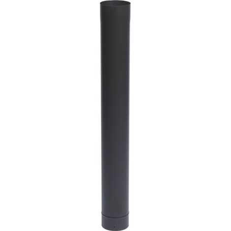 TEN – Tuyau gaz émaillé noir mat Ø200 x 1m – Raccordement chaudières gaz, fuel, bois, charbon – Acier émaillé haute résistance
