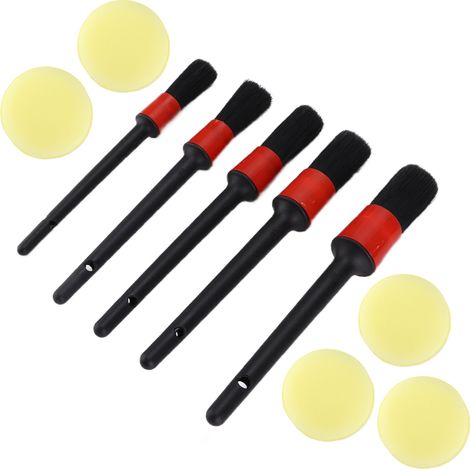 10-teiliges Autopflege-Pinselset mit Polierschwamm zum Waschen, Polieren, Reinigen und Abstauben (1/5)