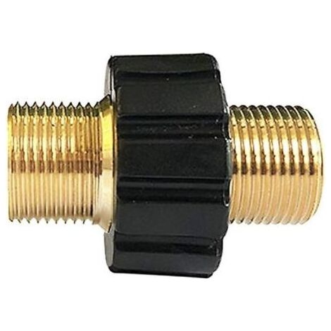 PA Schnellanschluss-Schlauchadapter, Reinigungszubehör, Hochdruck-Wasserpistole, Hochdruckreiniger, Doppelkopf M22 x 1,5, kompatibel mit Karcher, Karcher HD & HDs Schlauch (1/4)