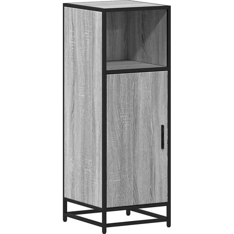 Armoire de salle de bain industrielle 35 x 37,5 x 100 cm grand rangement durable en bois gris (1/5)