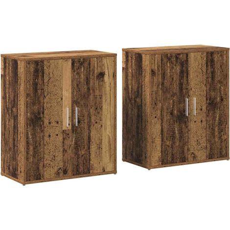 Maison Exclusive - Credenza 2 pcs Legno vecchio 60 x 31 x 70 cm Legno multistrato