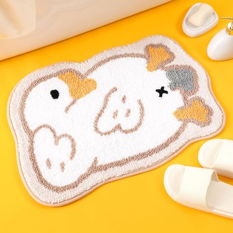 CCYKXA Tapis de Salle de Bain en Forme de Chat Mignon, Extra Doux et Absorbant, Lavable en Machine, Tapis antidérapant pour Baignoire, Douche et Salle de Bain, 40x60cm